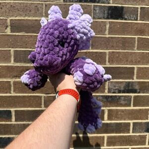 Purple Plush Dragon Toy